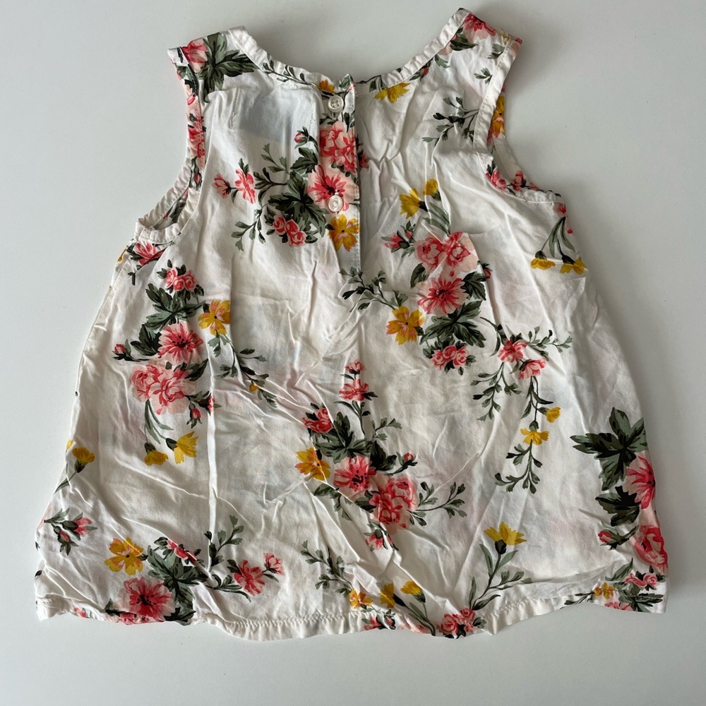 Old Navy Floral Print Top with Pink and Yellow